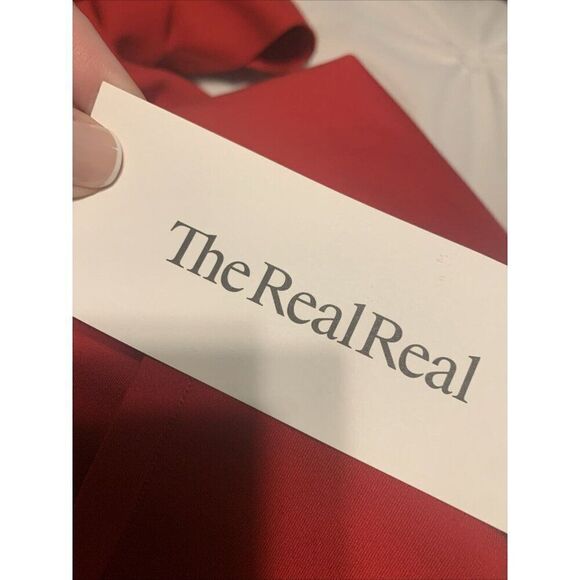 Escada Sport Authentic Red Black V Neck Short Sleeve Knee Length Dress 40 Medium - Picture 8 of 8